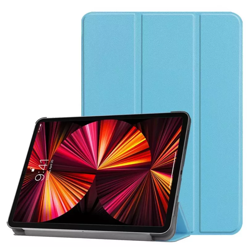 iLike IdeaTab M10 Plus 10.6 3rd Gen TB125 / TB128 Tri-Fold Eco-Leather Stand Case Sky Blue