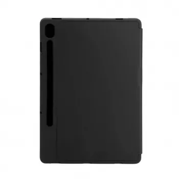 Evelatus Galaxy Tab S9 FE dėklas planšetei su imituoto mikropluošto vidumi, juodas