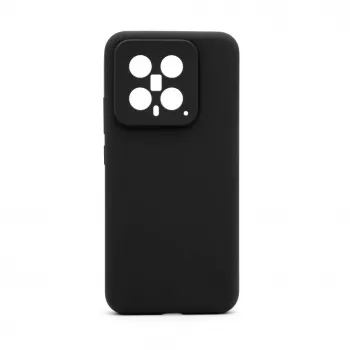 Connect Xiaomi 14 Premium kokybės minkštas liesti silikoninis dėklas su magnetu, juodas
