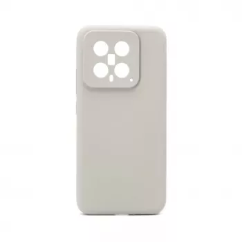 Connect „Xiaomi 14“ aukščiausios kokybės minkšto prisilietimo silikoninis dėklas su magnetiniu žiedu, pilkas