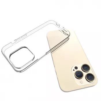 Connect Apple iPhone 15 Pro skaidrus silikoninis dėklas 1.5mm TPU permatomas