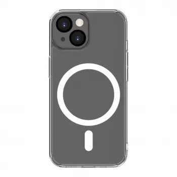 Connect Apple iPhone 14 Skaidrus Dėklas su Magnetu ir Kameros Apsauga