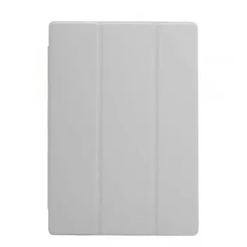 Connect Samsung Galaxy Tab A9 Folio Dėklas su Mikropluošto Vidumi Sidabrinis