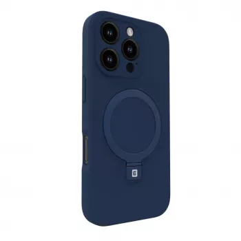 Evelatus Apple iPhone 16 Pro Max Premium MagSafe su stovu Soft Touch Silicone Case Dark Blue