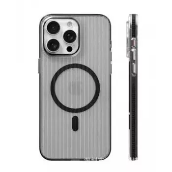 Evelatus Apple iPhone 16 Pro Max Suitcase MagSafe Dėklas Skaidriai Juodas