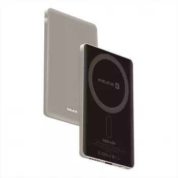 Evelatus PD20W 5000mAh Power Bank MagLink Elite su belaidžiu įkrovimu Pilka