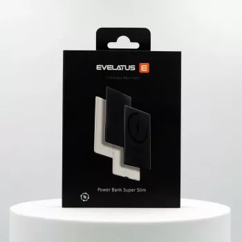 Evelatus 3000mAh Power Bank Super Slim Su belaidžiu įkrovimu EVEP03PBSSW Baltas