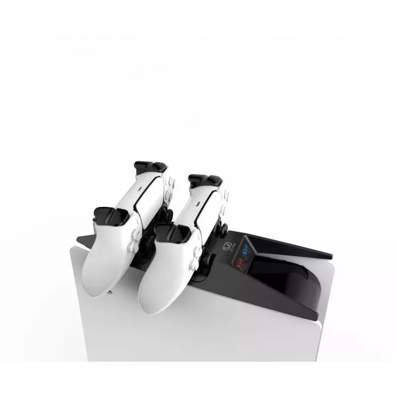 iLike P-5 Dvigubo ir greito įkrovimo stotelė, skirta Sony PlayStation 5 PS5, juoda