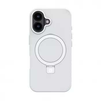 EVELATUS Apple iPhone 17 apsauginis dėklas Shield Case su MagSafe ir stovu, matinis sidabrinis