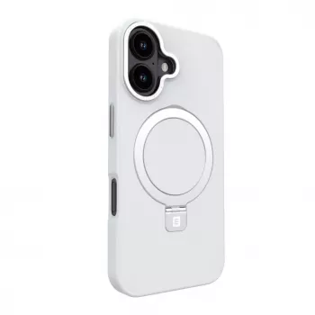 EVELATUS Apple iPhone 17 apsauginis dėklas Shield Case su MagSafe ir stovu, matinis sidabrinis
