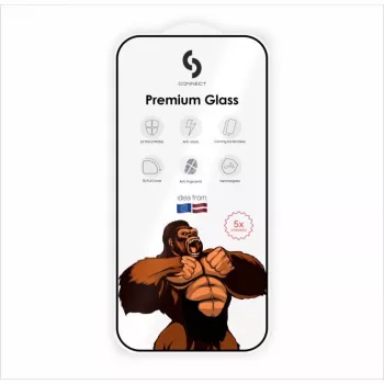 Connect Samsung Galaxy S26 Edge / S26 Plus Corning Gorilla Glass Anti-Static 3D Full Cover 5X Stronger Black