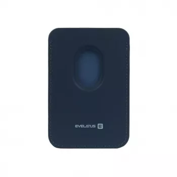 Evelatus Universal PU Leather Wallet with MagSafe tamsiai mėlyna