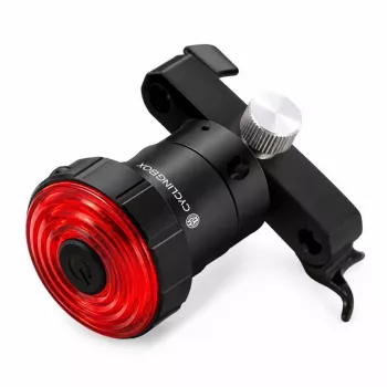 iLike Smart USB Rechargeable Bike Tail Light su stabdžių jutikliu, 7 apšvietimo režimai, IPX5 atsparus vandeniui, aliumininis dviračio galinis žibintas, tvirtinimas prie sėdynės bėgelio