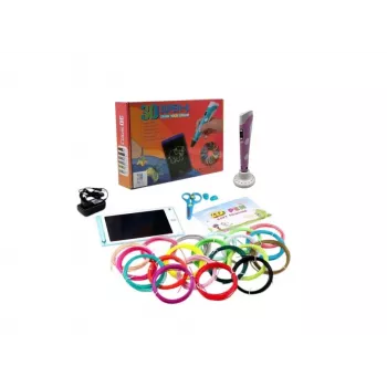 iLike Melt 3D Pen Kit Box Complete Set For 3D Printing Pen, 3D PEN-7-1 Set with Stencils 5m x 20 Colors Green