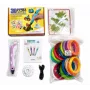 iLike 3D Pen-3 su LCD ekranu ir 10 šablonų, mėlyna + PLA kaitinimo siūlų rinkinys 20 spalvų 200 metrų | Kur.lt