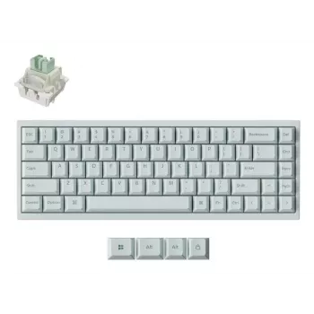Keychron Q16 HE 8K mechaninė klaviatūra – šviesiai žalia – pilno dydžio – Gateron Hall Effect jungikliai – USB-C laidinė – 8000 Hz atnaujinimo dažnis
