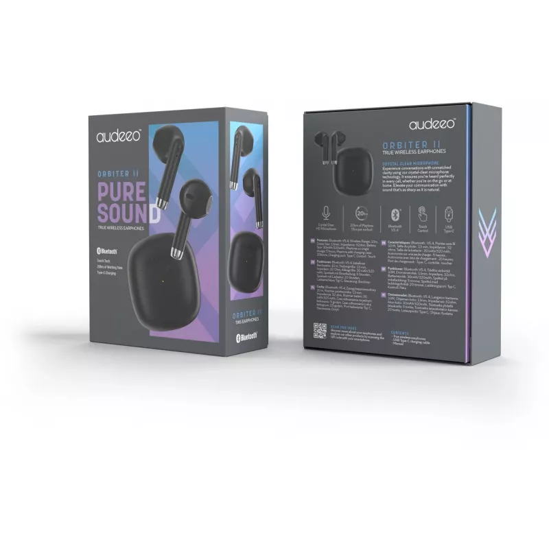 Audeeo True Wireless Earphones AOORBIT2-BK - Juoda
