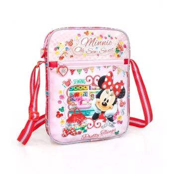 Disney Premium Shoulder Bag for Girls Minnie Pretty Things 3D 33215 Pink