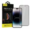 iLike Apple iPhone 15 Pro grūdinto stiklo privatumo apsauginis stikliukas, juodas