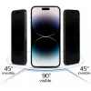 iLike Apple iPhone 15 Pro grūdinto stiklo privatumo apsauginis stikliukas, juodas