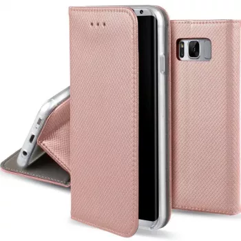 GreenGo Smart Magnet Wallet Case, LG Q6, rožinis auksas