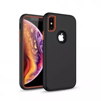 GreenGo Apple iPhone XR Defender Solid 3-in-1 Case Black
