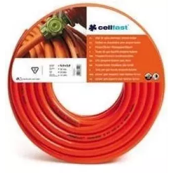 CELLFAST LPG dujų žarna 9 mm x 60 m stove – propano-butano, oranžinė, PVC su tekstiliniu armavimu, 20 bar