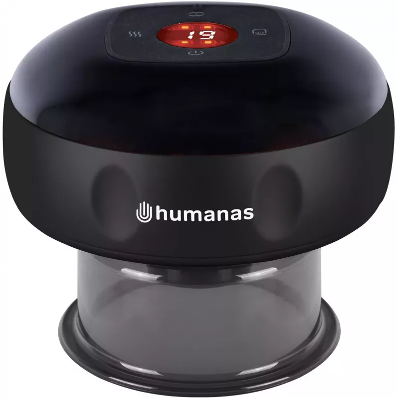 Humanas BB01 Plus juodas vakuuminis masažo indelis - anticeliulitinis masažo indelis