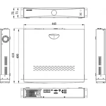 Hikvision DS-7716NXI-K4(D) 16 kanalų AcuSense DVR/NVR, 4K HDMI, 4 SATA, H.265+