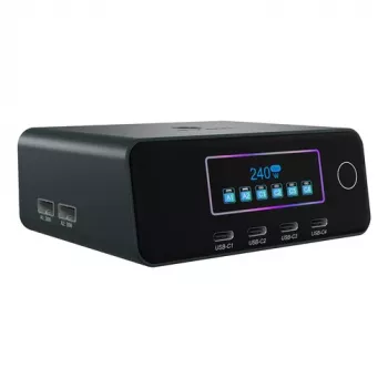 ICY BOX IB-PS2401 Universalus AC greitasis įkroviklis 90W juodas