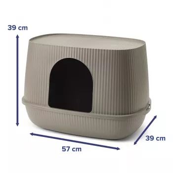 SAVIC Moona katėms skirtas kraiko dėklas pilkas 57x39x39 cm