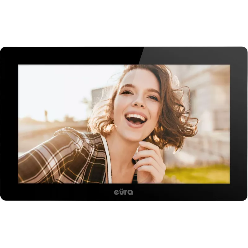 EURA VDP-86A3 10 colių juodas vaizdo domofono monitorius su Tuya Smart App