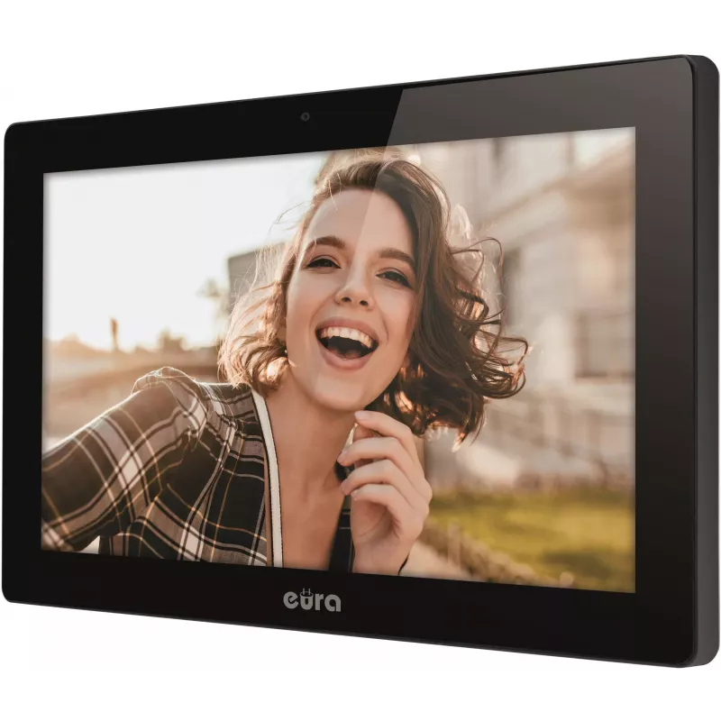 EURA VDP-86A3 10 colių juodas vaizdo domofono monitorius su Tuya Smart App