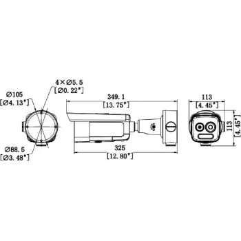 Hikvision HM-TD2618-10/G0/T1A Termovizinė ir optinė IP kamerą