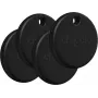 Chipolo POP Tracking Tag 4-Pack Black – Bluetooth raktų ieškiklis, suderinamas su Apple Find My, keičiama baterija, IPX5, 60 m atstumas, 120 dB garsinis signalas