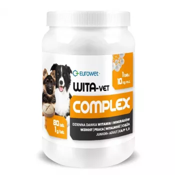 EWE EUROWET Wita-Vet Complex - Vitaminų ir mineralų papildas šunims - 80 tablečių