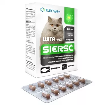 EWE EUROWET Wita-Vet Coat papildai katėms – 60 tablečių