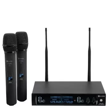 PDE Prodipe M850 DSP Duo UHF F5 – Belaidis UHF mikrofonų rinkinys su 2 rankiniais mikrofonais
