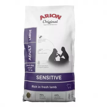 AIN ARION Original Sensitive Large Lamb Mono Sausas Šunų Maistas 12kg