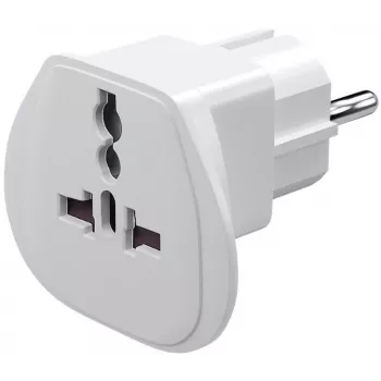 Goobay 94026 kelioninis adapteris UK, US, IT, CH į EU, baltas