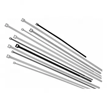 WKK juodi UV stabilizuoti nailoniniai kabelių raiščiai 200x3,6 mm, 100 vnt. pakuotė