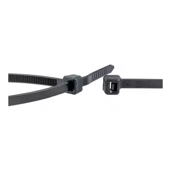 WKK Juodas UV stabilizuotas kabelio raištis 370x4,8 mm 100 vnt.
