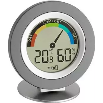TFA 30.5019 Thermo-Hygrometer COSY – Skaitmeninis vidaus termometras ir drėgmės matuoklis su MAX/MIN atmintimi, komforto zonos indikatoriumi, LCD ekranu, baltas