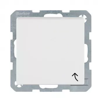 Berker S.1 flush-mounted socket with hinged lid, Schuko (Type F), Polar White