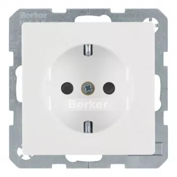Berker 47236089 SCHUKO kištukinis lizdas Q.1 poliarinė balta velvet