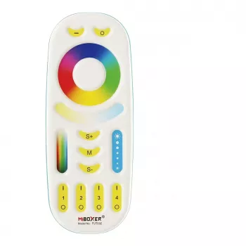 MIBOXER FUT092v2 LED nuotolinio valdymo pultas RGB+CCT 4 zonos 2,4GHz Baltas