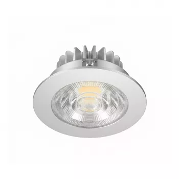 SYNERGY21 Synergy 21 LED įleidžiamas lubinis šviestuvas Helios sidabrinis – apvalus – šiltai balta