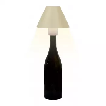 SYNERGY21 Synergy 21 LED stalinė lempa su įkraunama baterija, skirta buteliams, lauko naudojimui, IP54, lietimui jautrus jungiklis, reguliuojamas šviesos stiprumas, geltona
