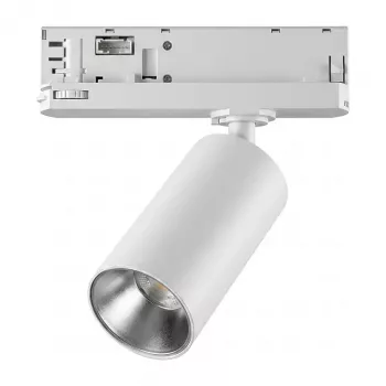 SYNERGY21 LED Track Series VLF serijos 3-fazių bėgio šviestuvas, baltas, 2700K (integruotas adapteris)
