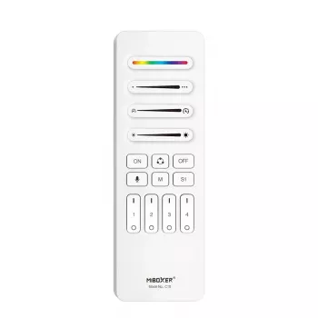 Synergy 21 Pixel LED Remote Control SPI - Pixel 2,4GHz (RGB/RGB-W/RGB+CCT) 4 Zones 4 Scenes *Milight/Miboxer* (White) (C10-W)